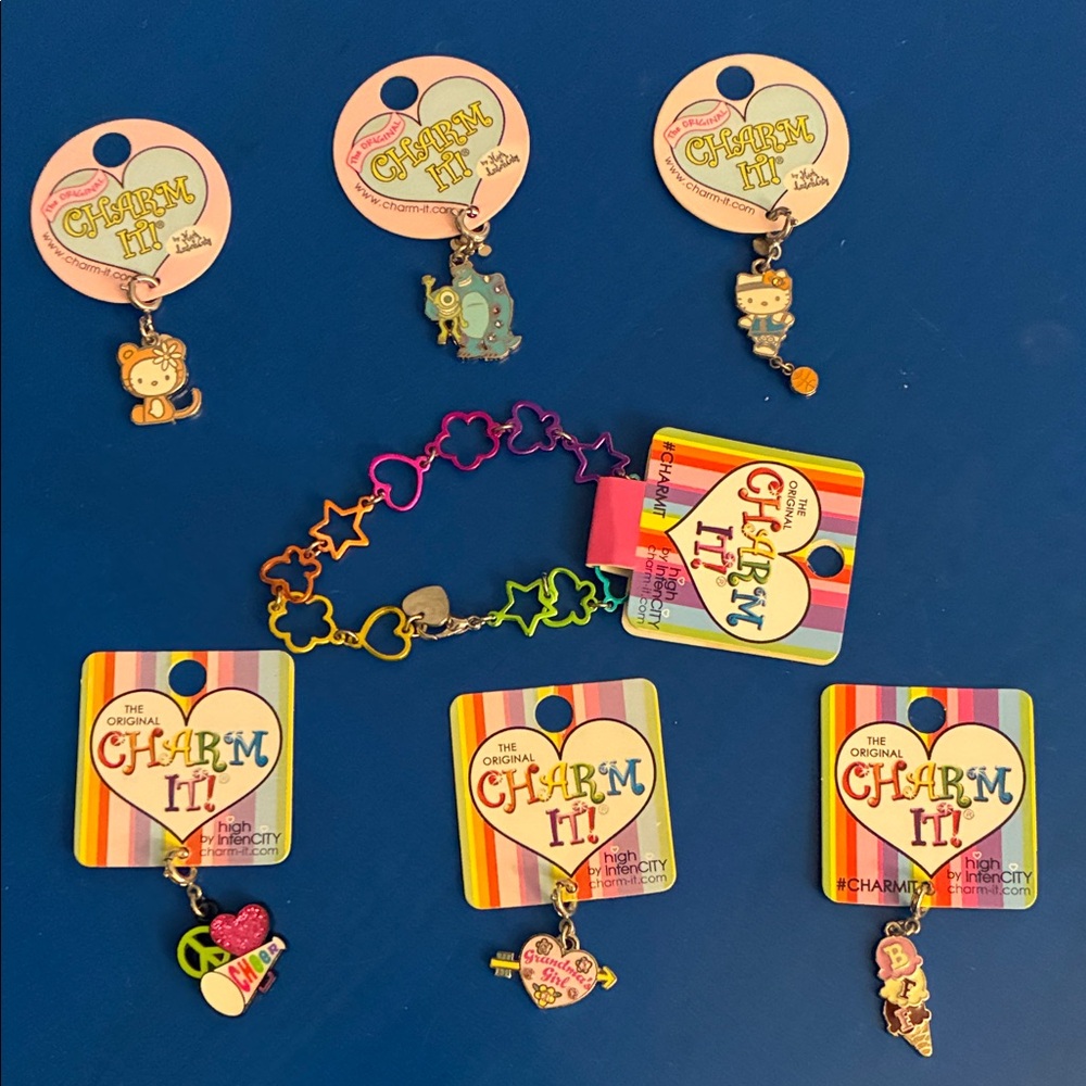Kids Colorful Charm Bracelet Set